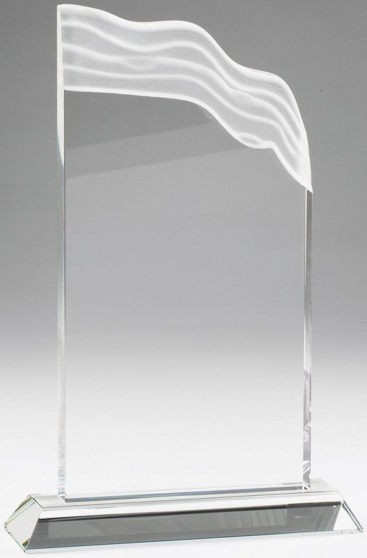 10" Triple Edge Wave Crystal Awards