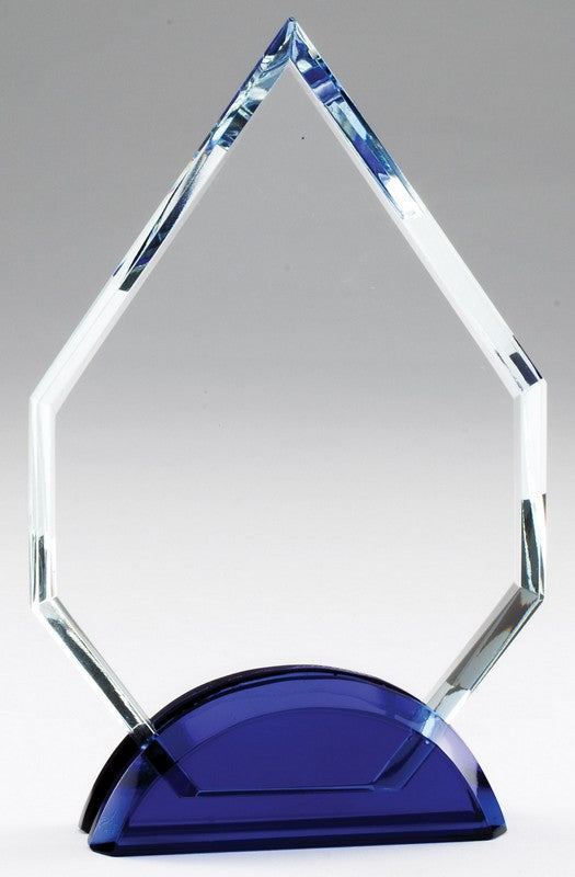 7" Arrowhead Blue Crystal Award