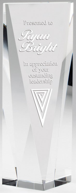 V FACED CRYSTAL AWARD