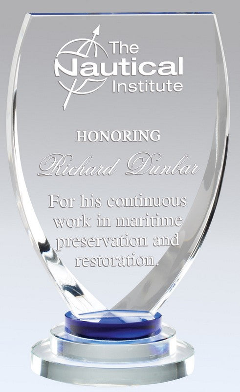 CRYSTAL SHIELD with BLUE RING BASE