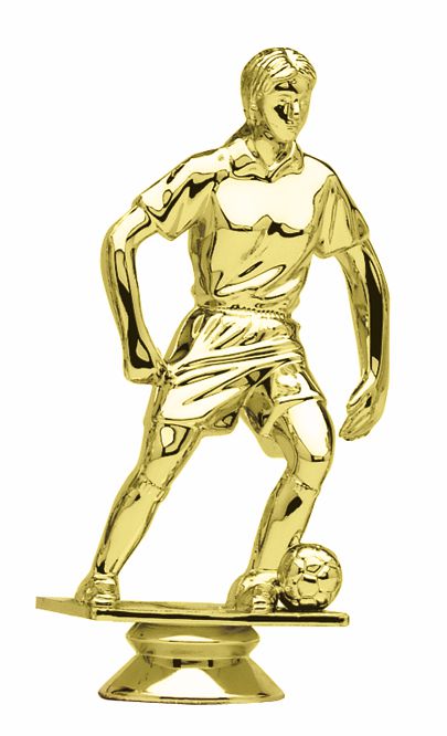 Soccer Forward Figure with Marble Base