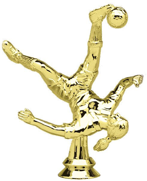 Bicycle Kick Soccer Figure with Plastic Base