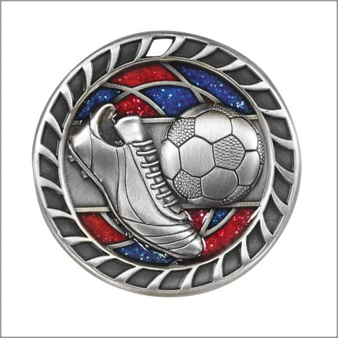Glitter Soccer Medal