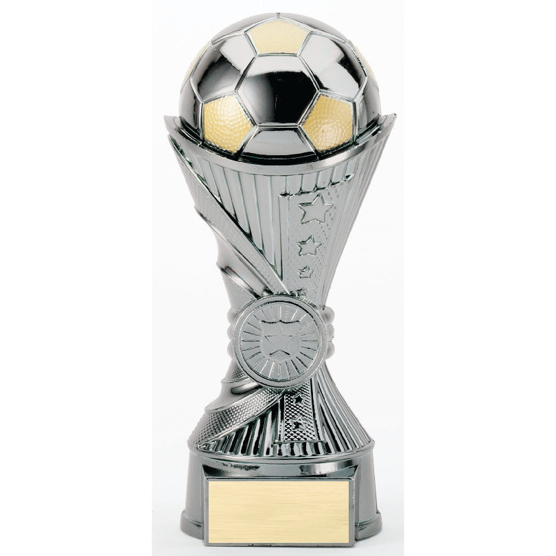 Sculpted Gunmetal Soccer Resin