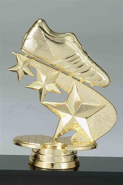Soccer Cleat and Stars Figure with Marble Base