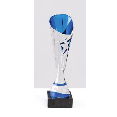 Silver/Blue Cup with Star Cutout