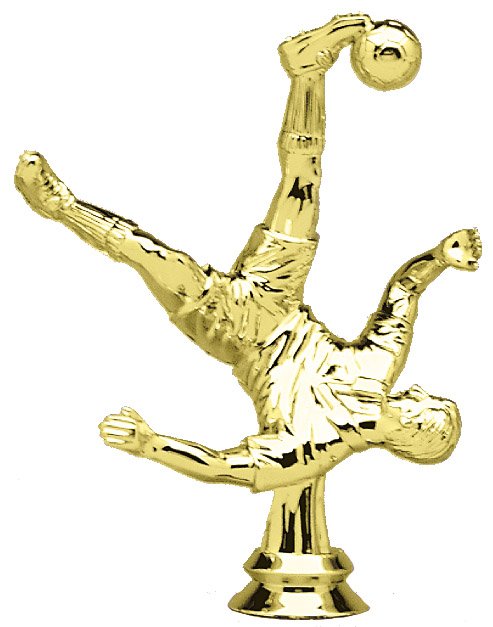 Bicycle Kick Soccer Figure with Marble Base