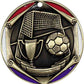 Tri-Color Die Cast Soccer Medal